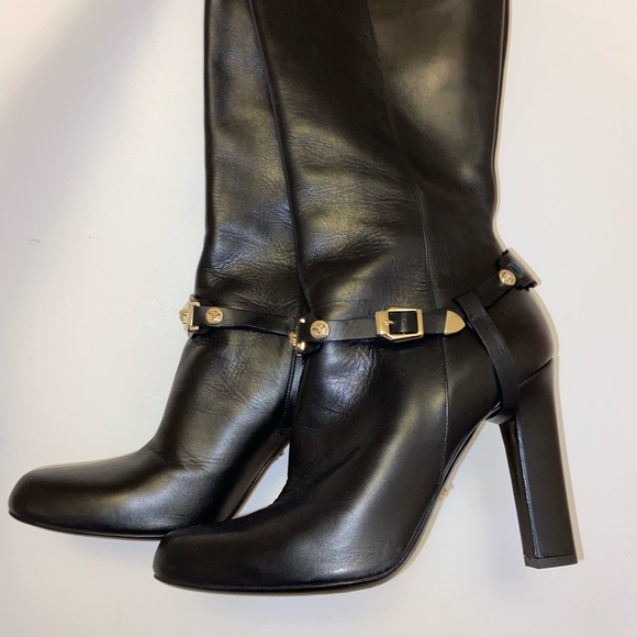 VERSACE KNEE HIGH HEEL BOOTS - Picture 5 of 11